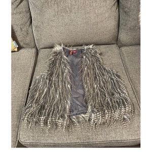 Kids faux fur vest- Gray- Size: XL